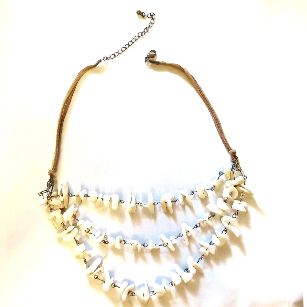 Beachy Boho Pearly Shell Necklace